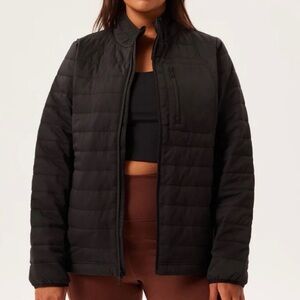Girlfriend Collective Recycled Plastic Black Packable Puffer